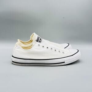 Converse Shoes Mens 8 White Textile Chuck Taylor All Star Slip On Low Sneakers